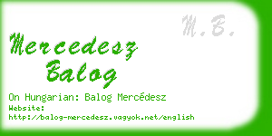 mercedesz balog business card